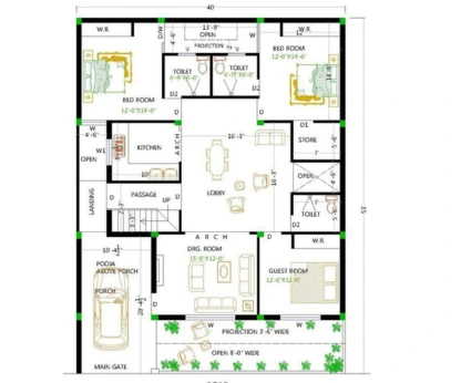 40 X 53_House_Floor_Plan